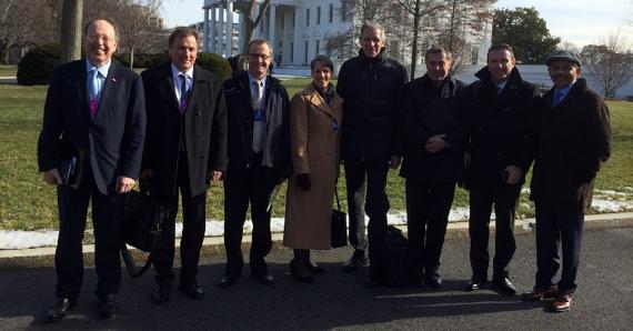 Ambassador LeVine and Swiss business leaders at White House Investment Mission.