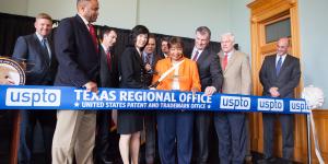 Ribbon cutting at the official opening of the United States Patent and Trademark Office's Texas Regional Office