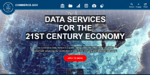 Screenshot of the Commerce Data Service Website