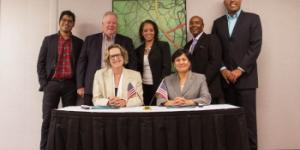 The San Francisco Minority Business Development Center signs partnership agreement with Lawrence Livermore National Laboratory in August, 2014