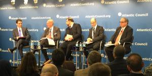Under Secretary Stefan M. Selig discusses the importance of exports as part of a panel discussion hosted by the Atlantic Council