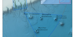 Map of the Northeast Canyons and Seamounts Marine National Monument in the Northwest Atlantic Ocean