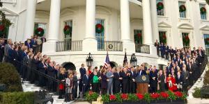 Photo of White House event celebrating passage of the Tax Cuts and Jobs Act.