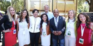 Secretary Pritzker and PAGE Members Outside the Google Portal to Mexico City Incubator